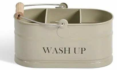 Garden Trading Plechové vedro s priehradkami Wash Up Clay