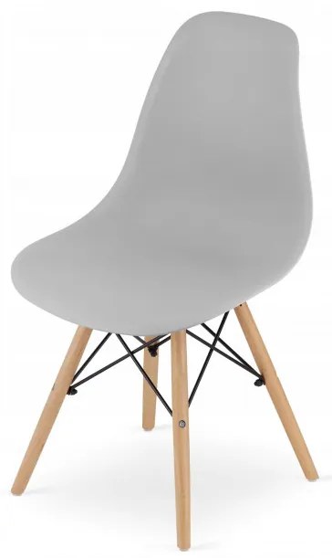 Jedálenský stôl TODI biely 60 cm s dvoma stoličkami OSAKA sivé