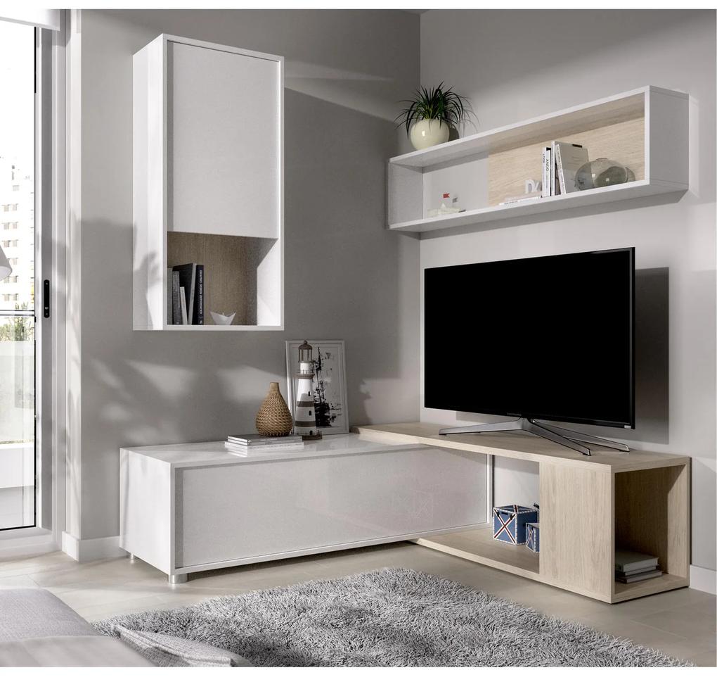 Dizajnová obývacia stena, tri spôsoby zostavenia Obi glossy white