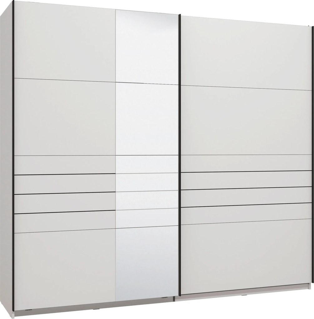 XXXLutz ŠAT. SKRIŇA S POSUV. DVERAMI, biela, 245/217,5/61 cm Xora - Skrine - 000834015315