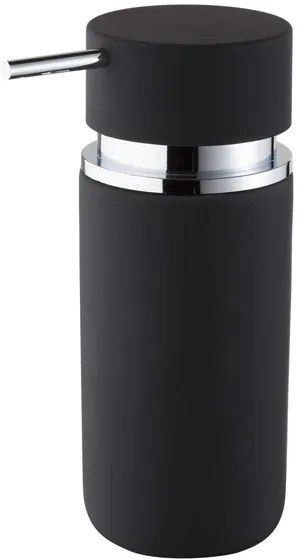 BISK Erga Round, dávkovač mydla na postavenie, čierna-chrómová, ERG-06593