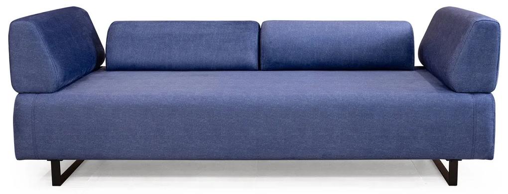Dizajnová rozkladacia sedačka Vinaya 220 cm modrá