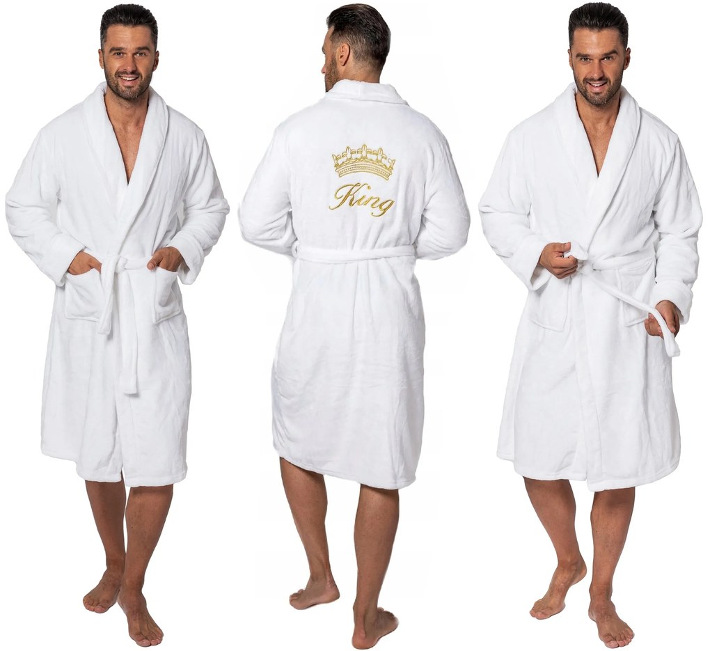 Pánsky župan King S/M biely