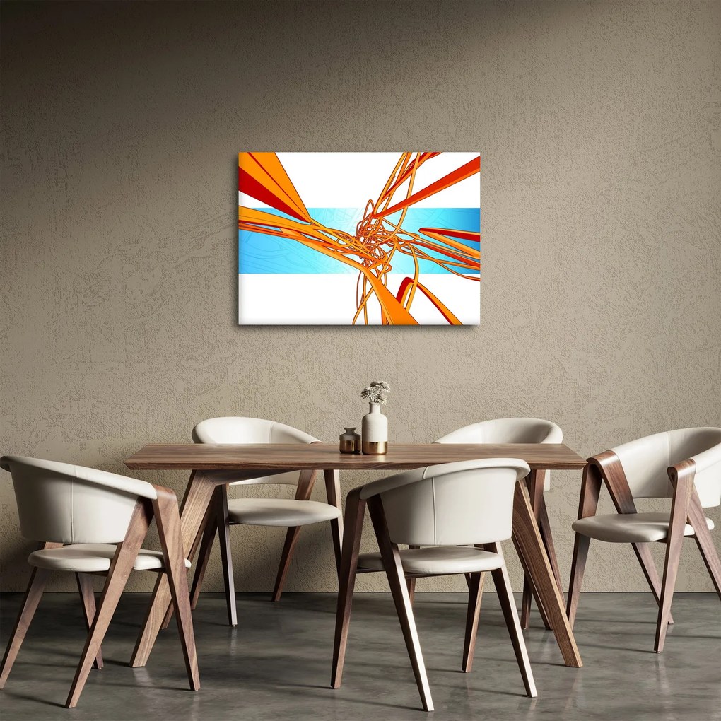 Obraz - Prepletené čiary, abstrakcie (70x50 cm)