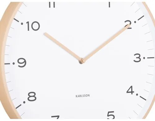 Dizajnové nástenné hodiny Karlsson 6011SB béžové,priemer 40 cm