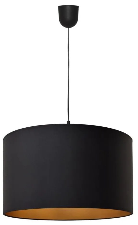 Luster na lanku ALBA 1xE27/15W/230V pr. 45 cm čierna/zlatá