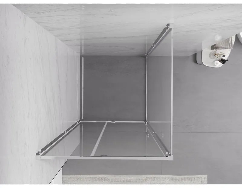 Mexen Exo, sprchovací kút s krídlovými dverami 90 x 90 cm, 6mm číre sklo, chrómový profil, 819-090-090-01-00