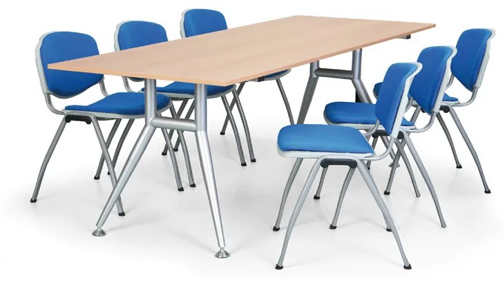 Rokovací kancelársky stôl WIDE, 200x80 cm, buk