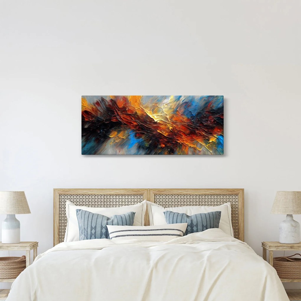 Obraz - Farebná textúra (120x50 cm)