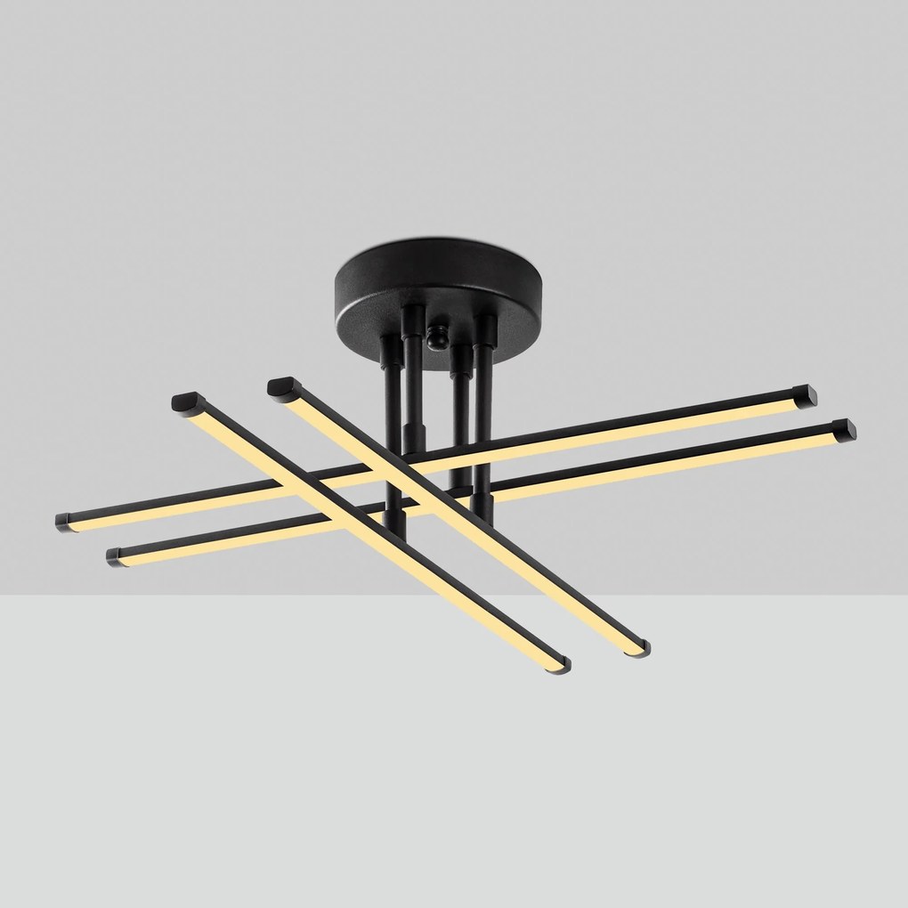 Stropné LED svietidlo EXHAUST čierne