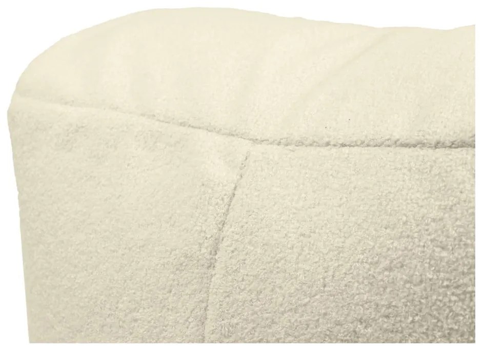 Krémový sedací vak z textílie buklé Tube – SLOWDOWN