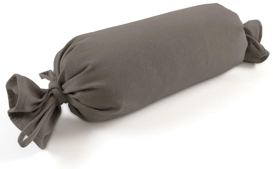 Biante Vankúš valec bonbon Velur VLR-008 Sivobéžový 15x40 cm