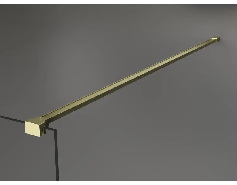 Mexen Kioto, sprchová zásteny typ Walk-In 55 x 200 cm, 8mm číre sklo, zlatý matný profil, 800-055-101-55-00