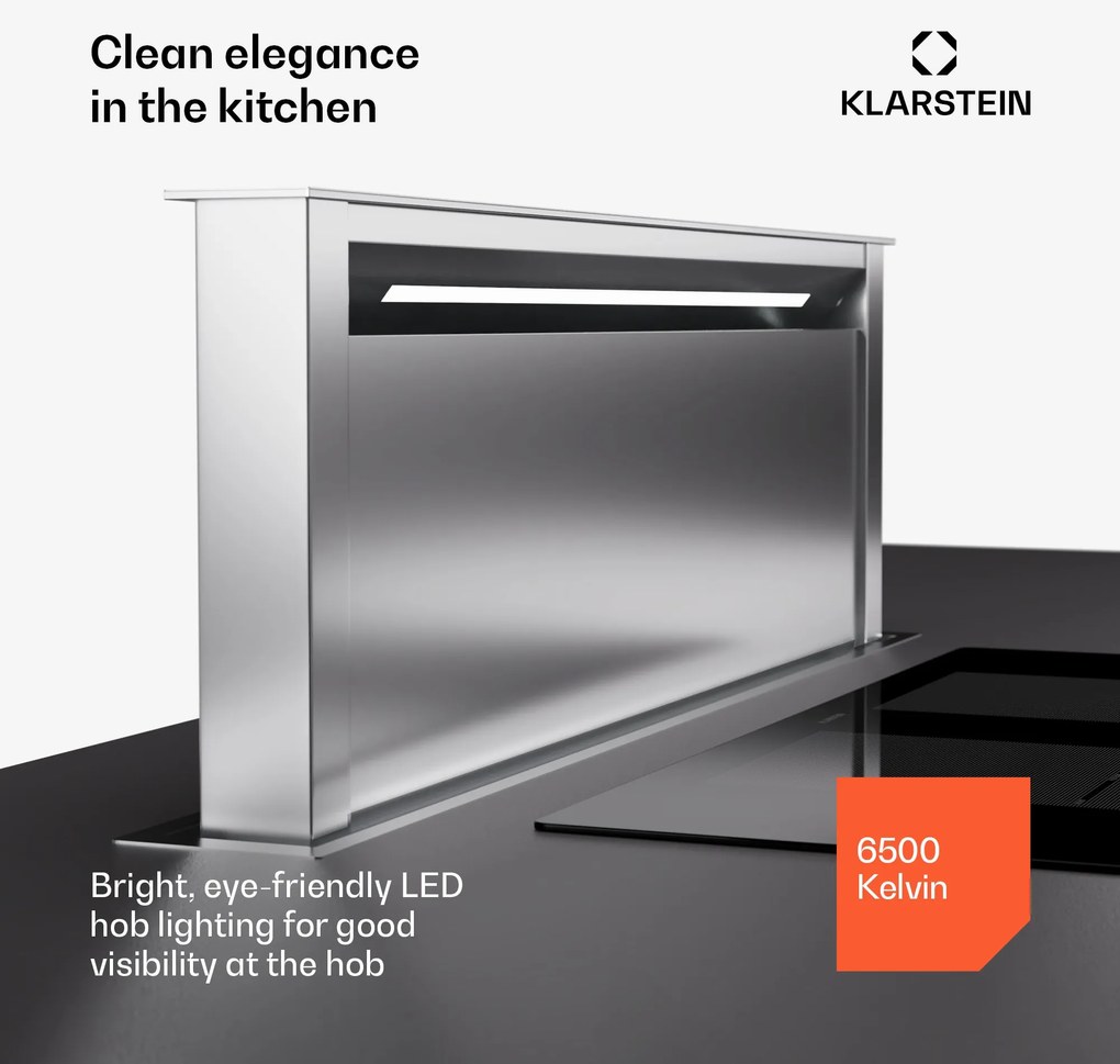 Klarstein Royal Flush Eco 90 digestor 90 cm 604 m³/h EEK A++ vrátane filtrov s aktívnym uhlím