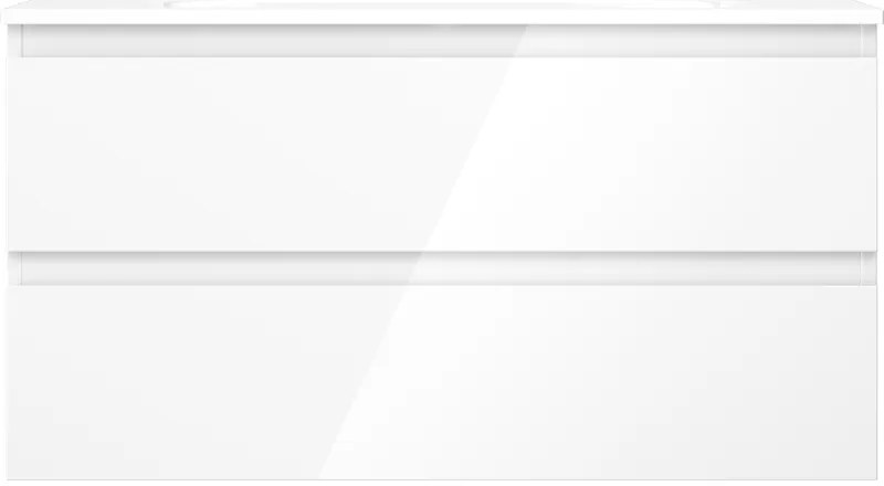 Mexen Orio, kúpeľňová skrinka 90 cm s umývadlom Vela, 2 zásuvky, biela lesklá, 91A10-09047-2-BFF00-W23M00