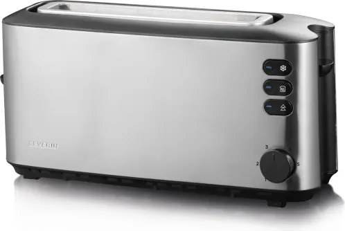 Severin AT 2515 - Hriankovač s dvoma drážkami 1000W/230V nerezová oceľ/čierna