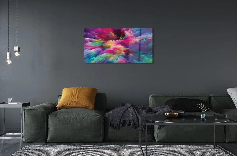 Sklenený obraz fraktály farebné 120x60 cm