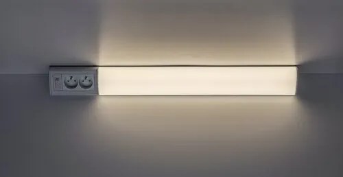Rabalux BATH 2E LED podlinkové svietidlo s vypínačom a 2x zásuvkou, 70 cm