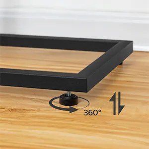 Rozkladací odkladací stolík Vasagle Bromy 26/52 cm hnedý/čierny
