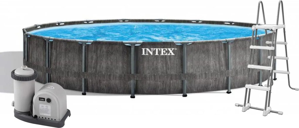 Bazén Intex Prism Frame Greywood 5,49 x 1,22 m kompletset s filtráciou
