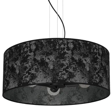 Luster na lanku SATINO 3xE27/60W/230V čierna/šedá