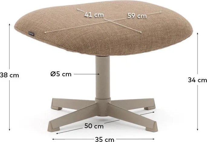 Hnedá podnožka Jaspe – Kave Home