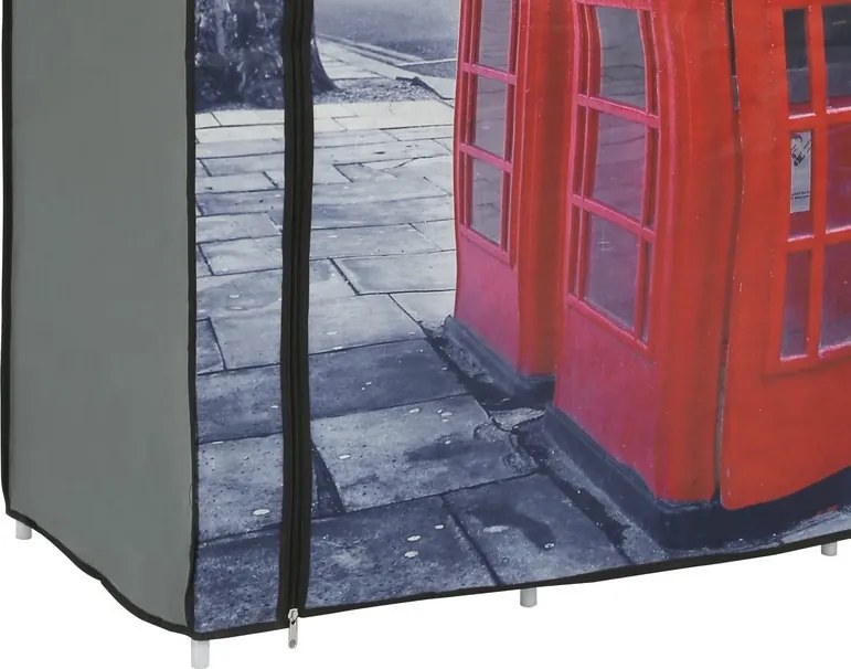 Látková skriňa Telefónna búdka