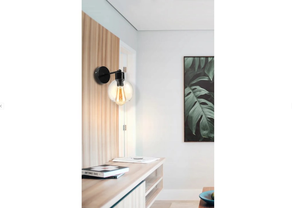 BERGE LED nástenné / stropné svietidlo E27 - priehľadná guľa