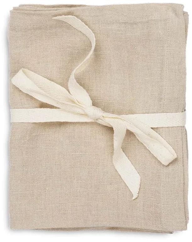 Ferm Living Ľanové obrúsky Linen Natural – set 2 ks