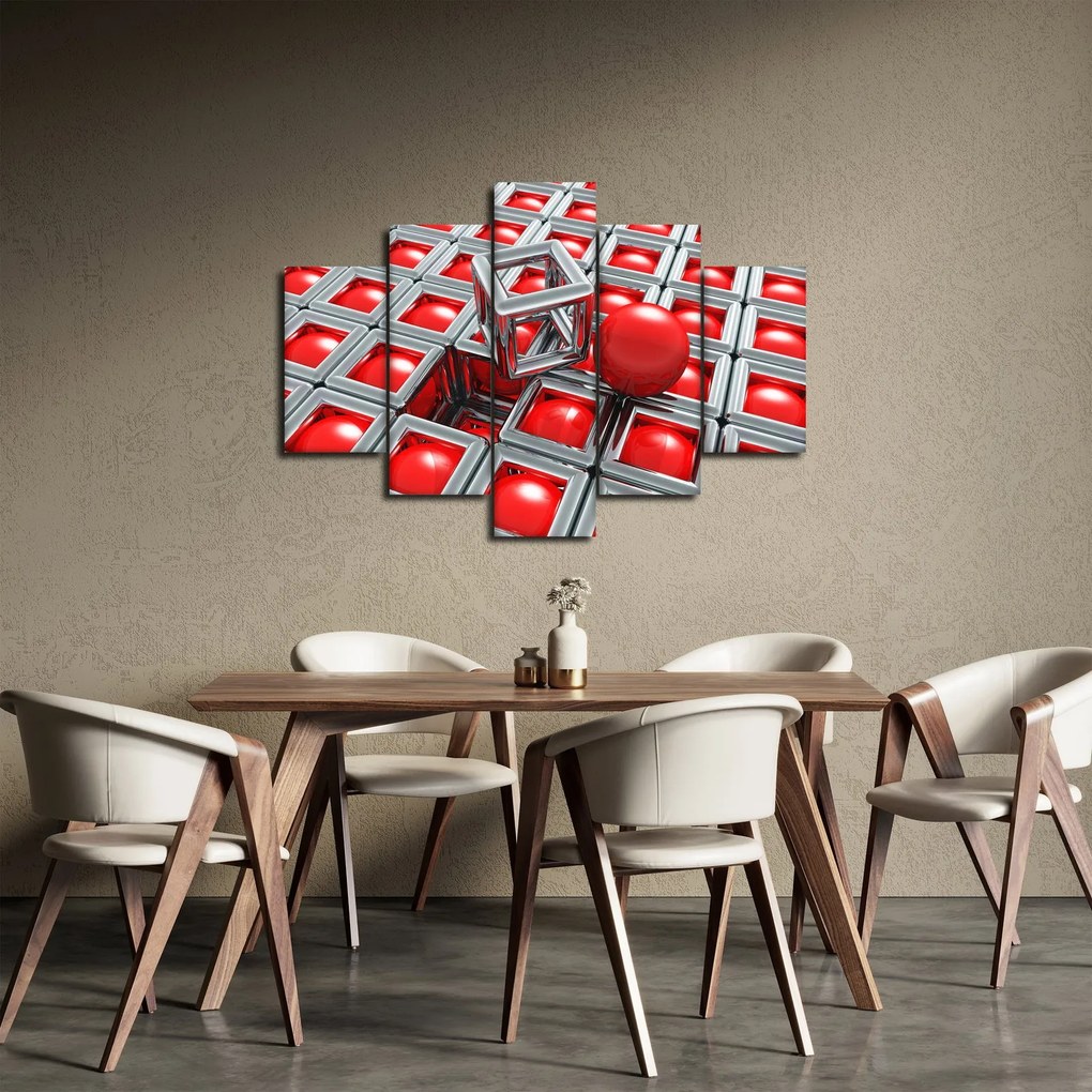 Obraz - 3D metalická abstrakcia (150x105 cm)