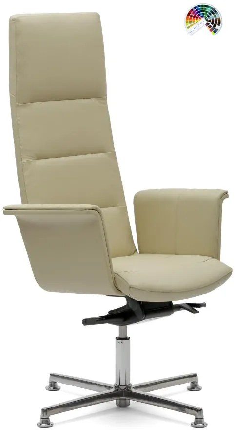 FORMDESIGN Dizajnové kancelárske kreslo LOLLY UNA GRAND čalúnenie KOMFORT koženka
