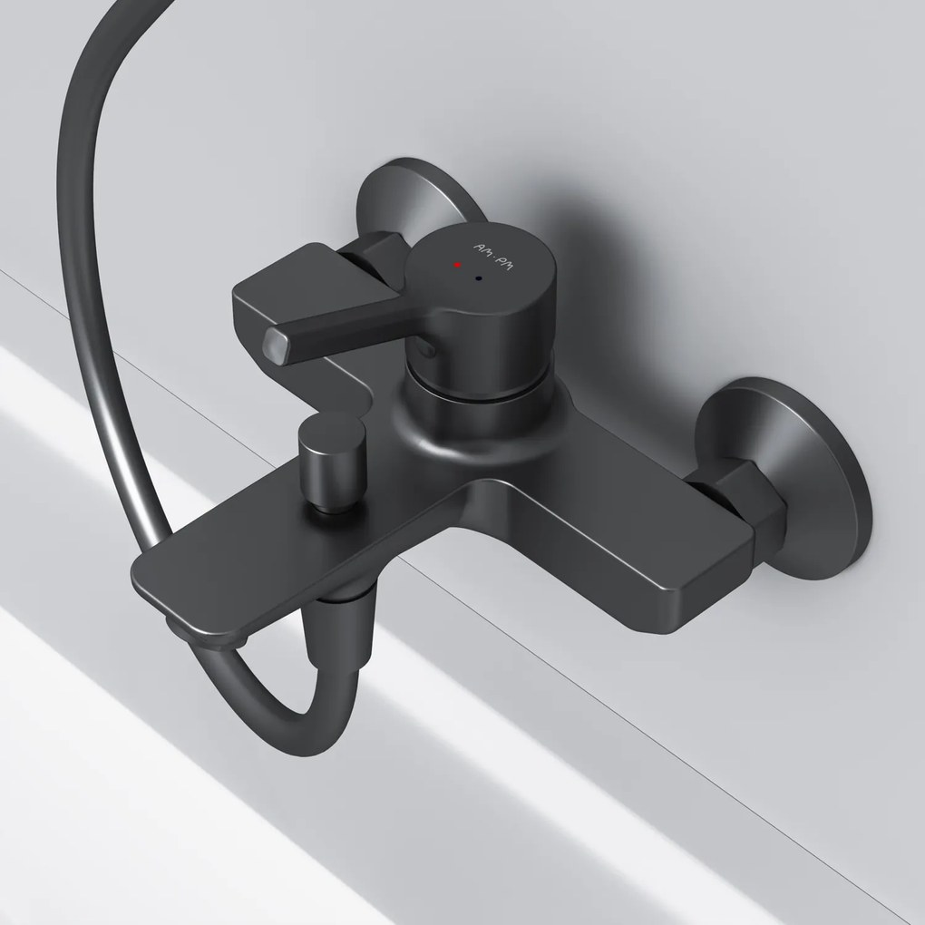 Vaňová a sprchová batéria AM.PM X-Joy S FXB10022 jednopáková, čierna