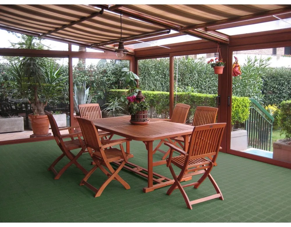 Plastová dierovaná dlažba Linea Combi 40 x 40 x 4,8 cm, tmavo hnedá