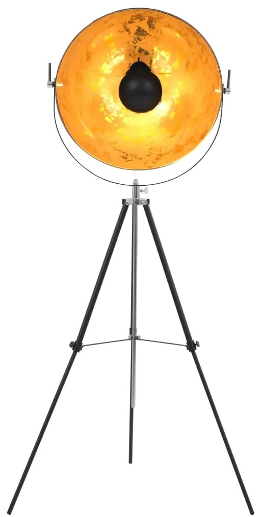 vidaXL Stojanová lampa čierna a zlatá 51 cm E27