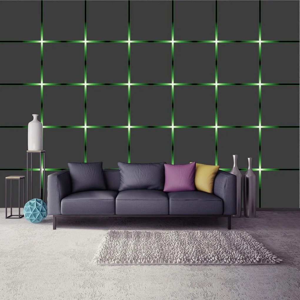 Fototapeta - Zelená mriežka (152,5x104 cm)