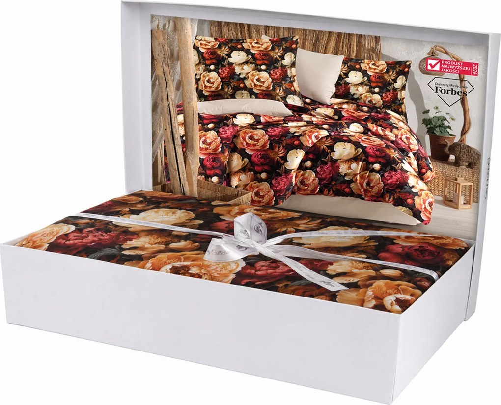 SATÉNOVÉ OBLIEČKY LUXURY PANERA 200X220 CM, 2KS 70X80 CM KVETY