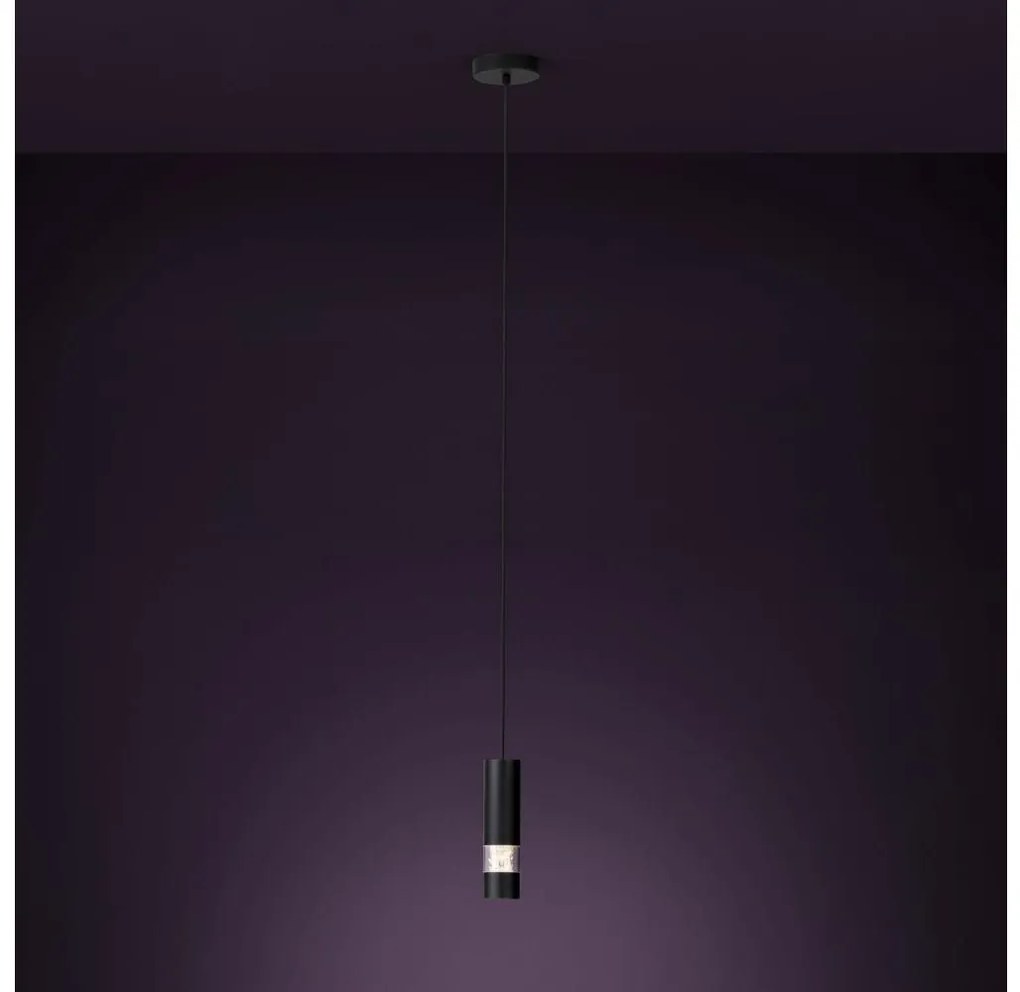 Eglo 39705 - LED Luster na lanku BERNABETA 1xGU10/4,6W/230V čierna