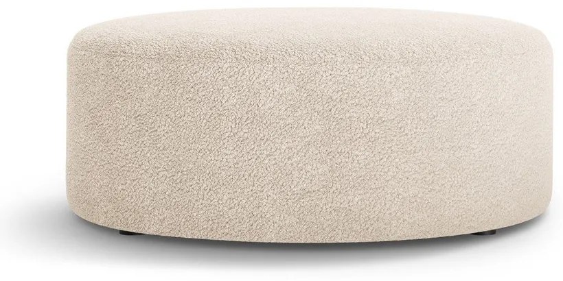 Béžový taburet z textílie buklé Dia – Micadoni