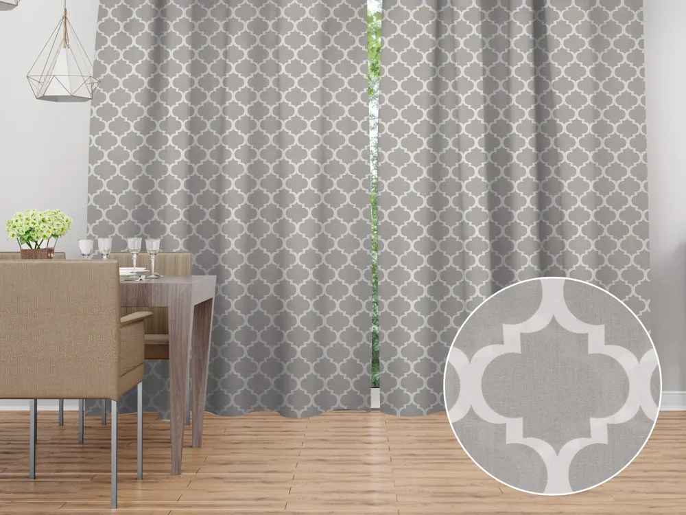 Biante Bavlnený záves Sandra SA-188 Sivé Maroko 150x150 cm