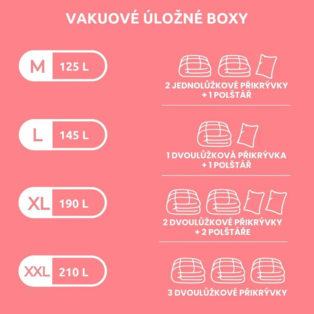 Compactor Úložný box s vákuovým vrecom XXL Life, XXL