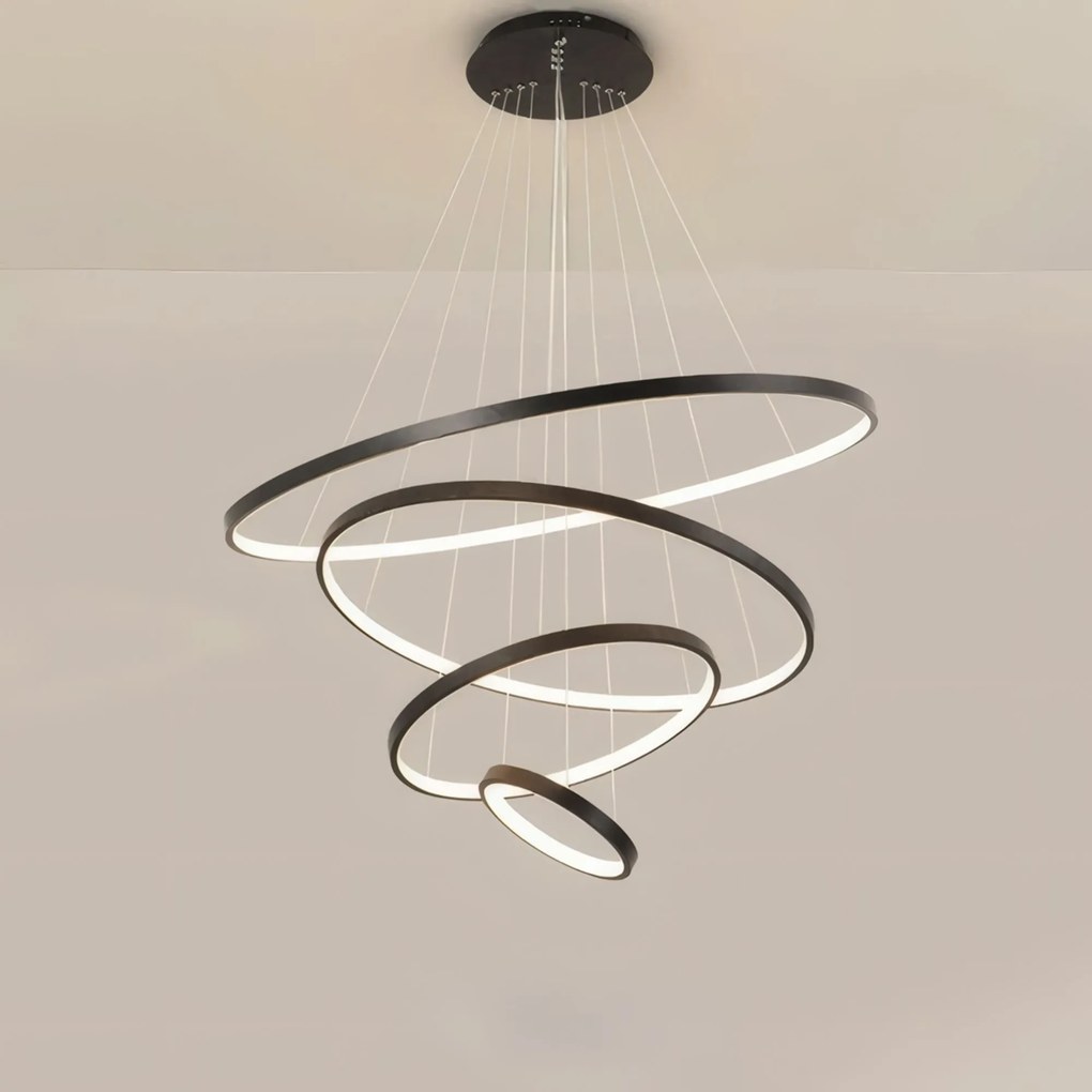 Toolight Toolight, LED stropné svietidlo 20/40/60/80 cm, 82W, 3000K, LHJ014-CP4, čierna, OSW-50005