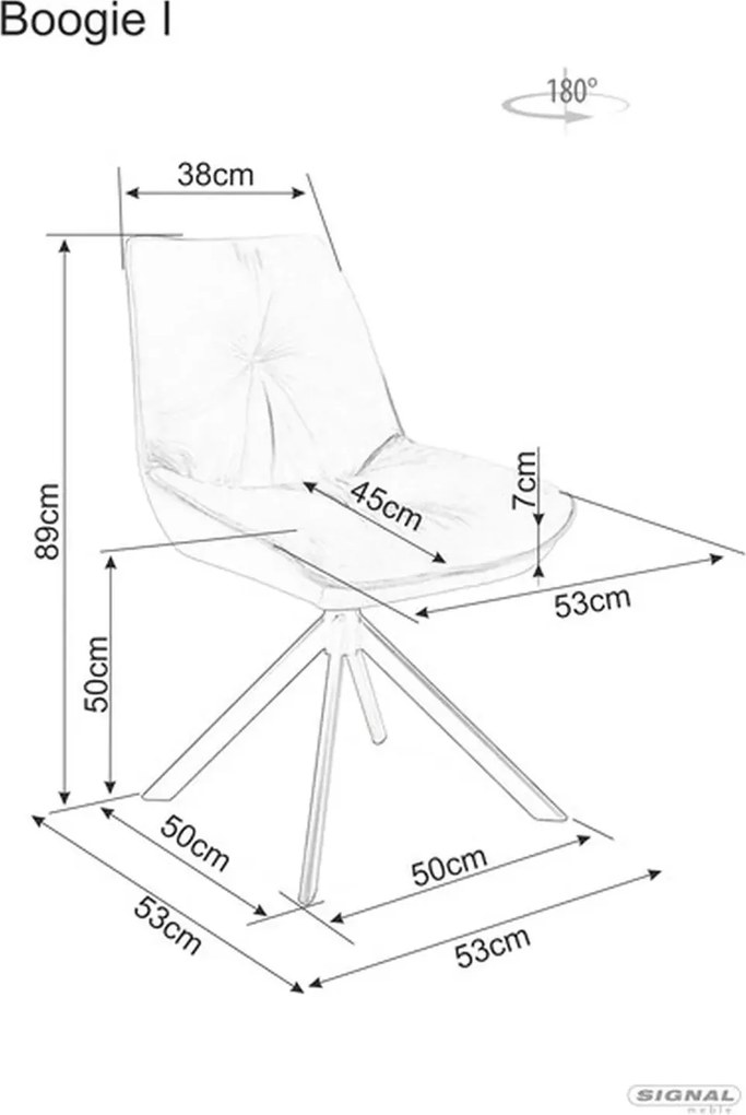 SI Boogie I Velvet stolička béžová