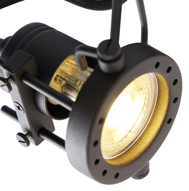 Priemyselné bodové svetlo čierne 3-svetlo - Suplux