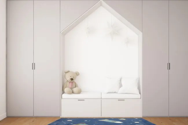 Detský koberec Kids 534547/94955 Jeans Kosmos modrý / tyrkysový