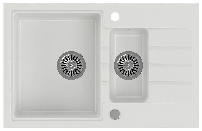 Drez Peter 156 Steingran biela 78x50x20 + sifón