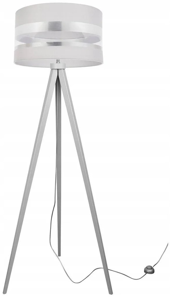 Stojacia lampa Intense Chrome, 1x textilné tienidlo (výber zo 6 farieb), (výber z 5 farieb konštrukcie), (fi 35cm)