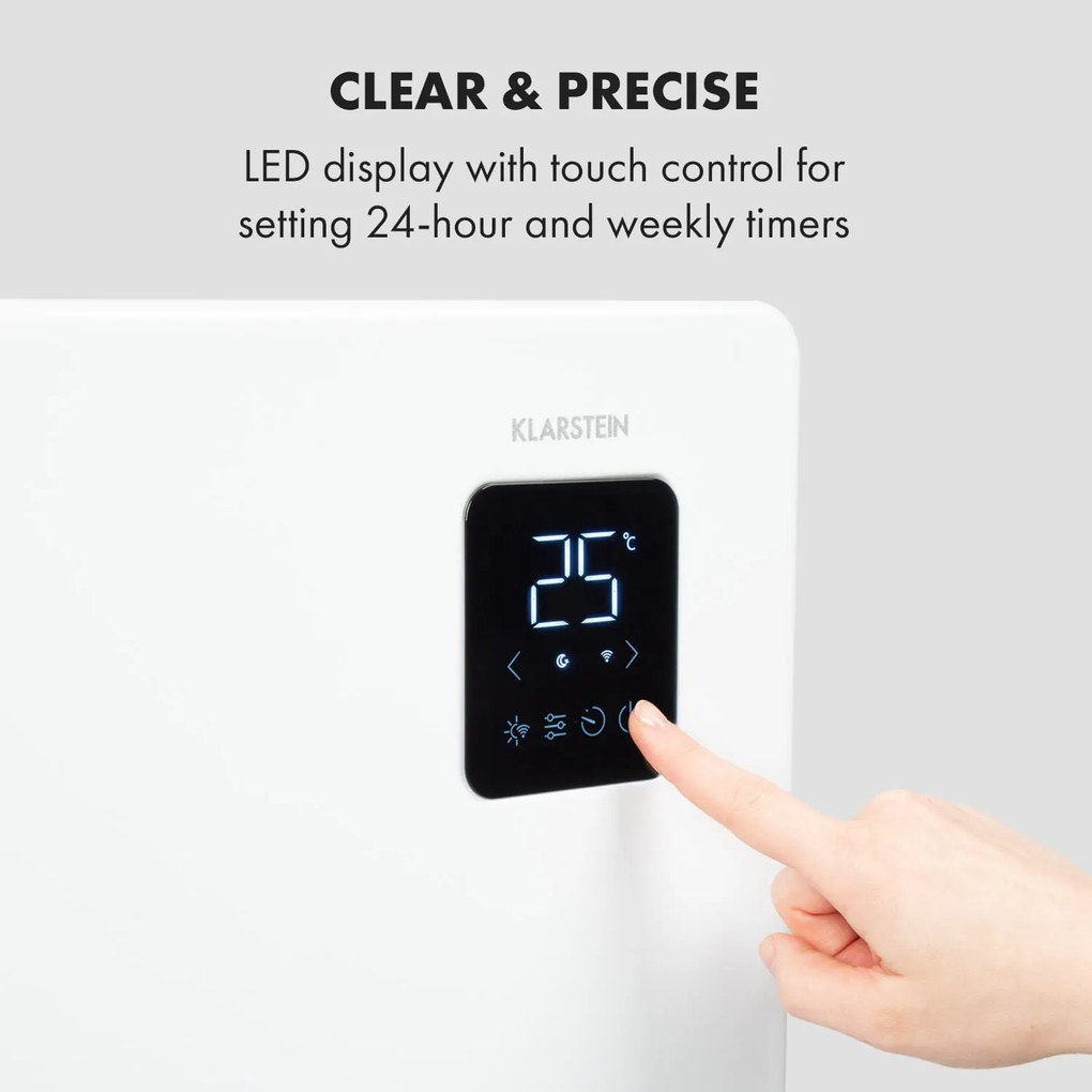 Klarstein Bansin Smart 1500, konvektor, 1500 W, ovládanie cez aplikáciu