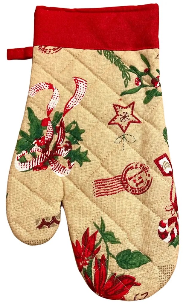 Chňapka vianočná hnedá TiaHome