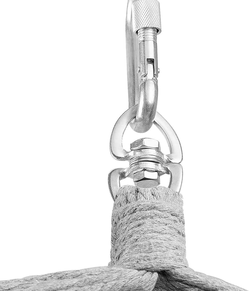 Závesné kreslo MANDY 170x100x150 cm, tmavosivé Detex