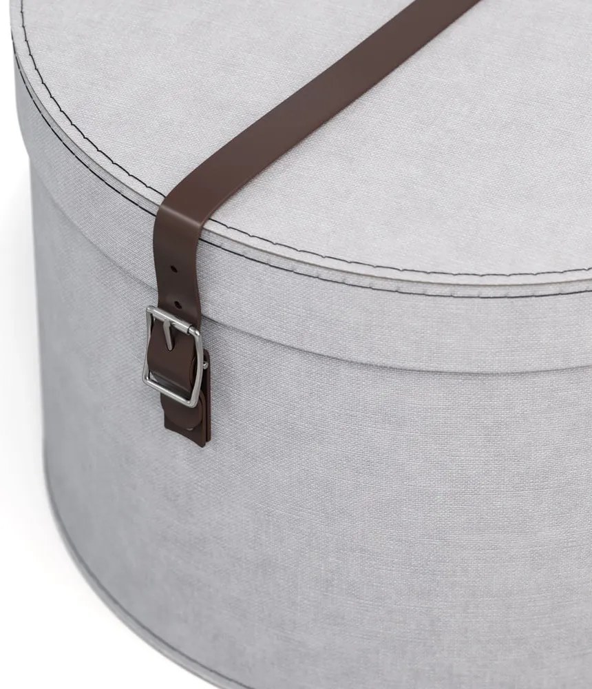 Svetlosivé kartónové úložné boxy s vekom v súprave 2 ks ø 37,5x25,5 cm Rut – Bigso Box of Sweden